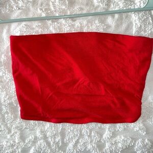 Red tube top